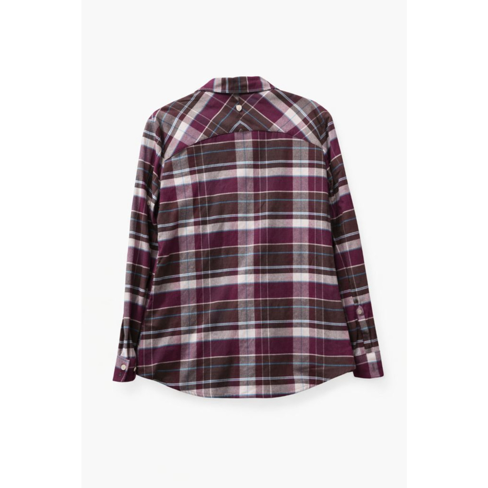 KÜHL Kamila Plaid Button Up Shirt Women’s Large Burgundy Brown Long Sleeve - Picture 3 of 6